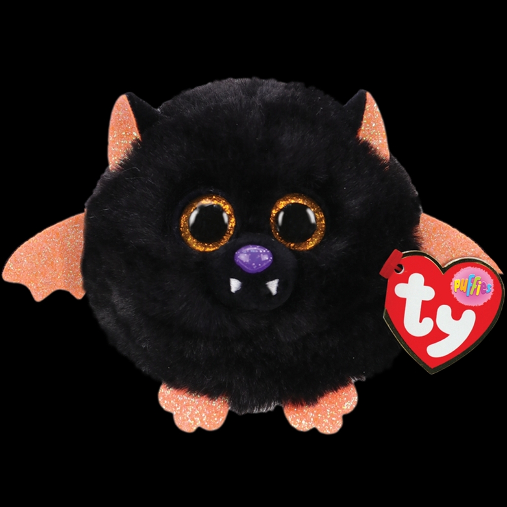 TY Puffies Collection Black Bat Plush Stuffed Toy 3 (ECHO)
